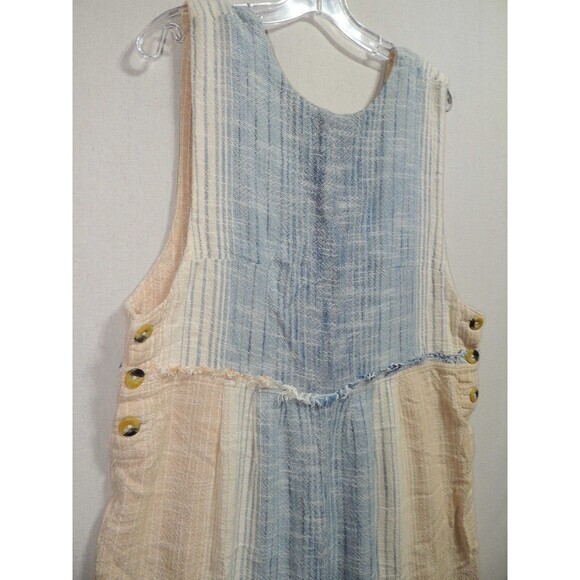 Free People Moab Neutral Jumpsuit Deep V Back Ankle Length Sz. Large - Picture 5 of 12